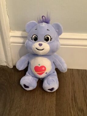 Plush Purple Heart Bear Kids Toy - Soft Stuffed Animal